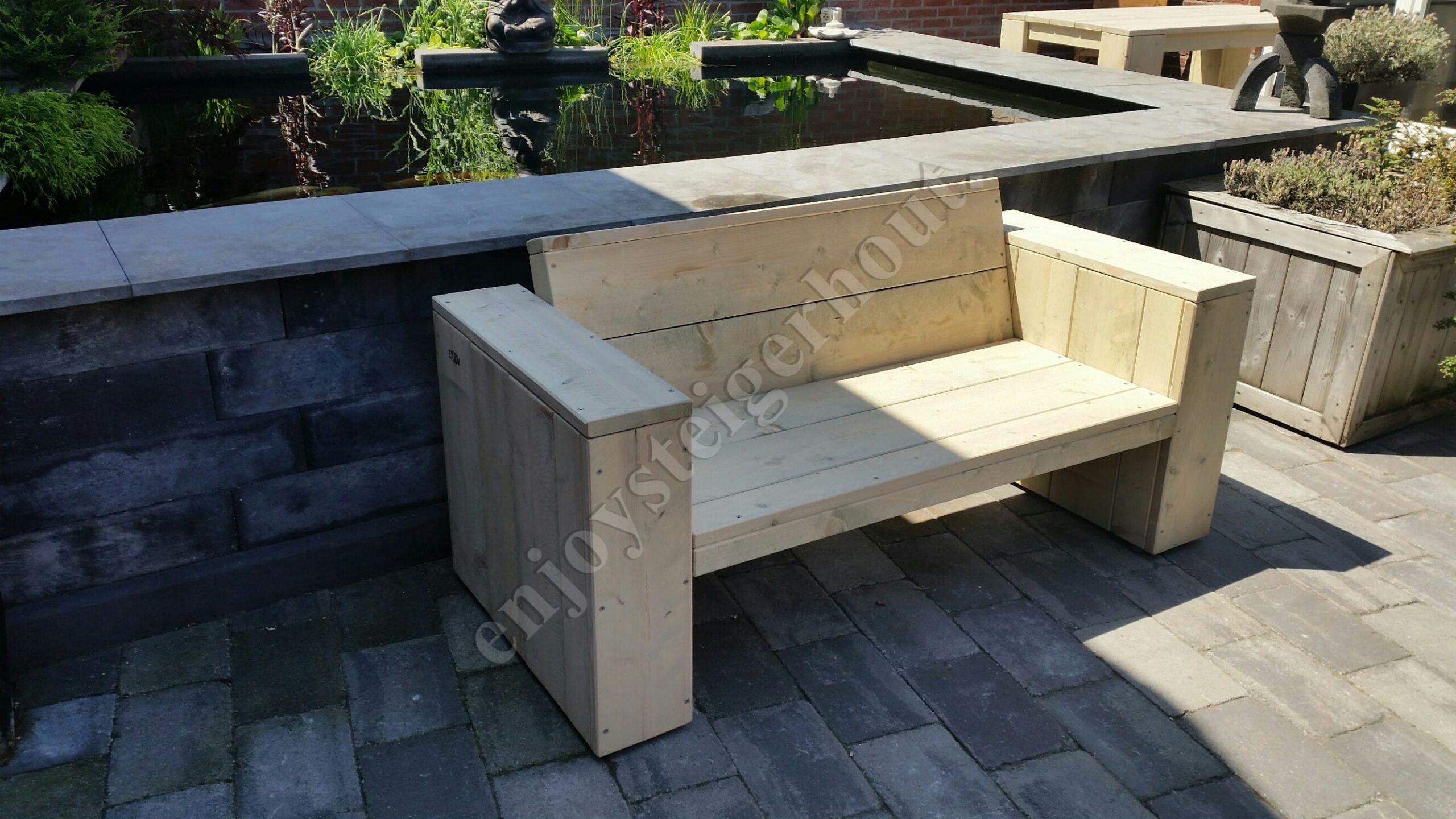 Loungebank ENJOY recht - Enjoy Steigerhout - 2