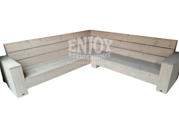 loungebank Mika hoek steigerhout