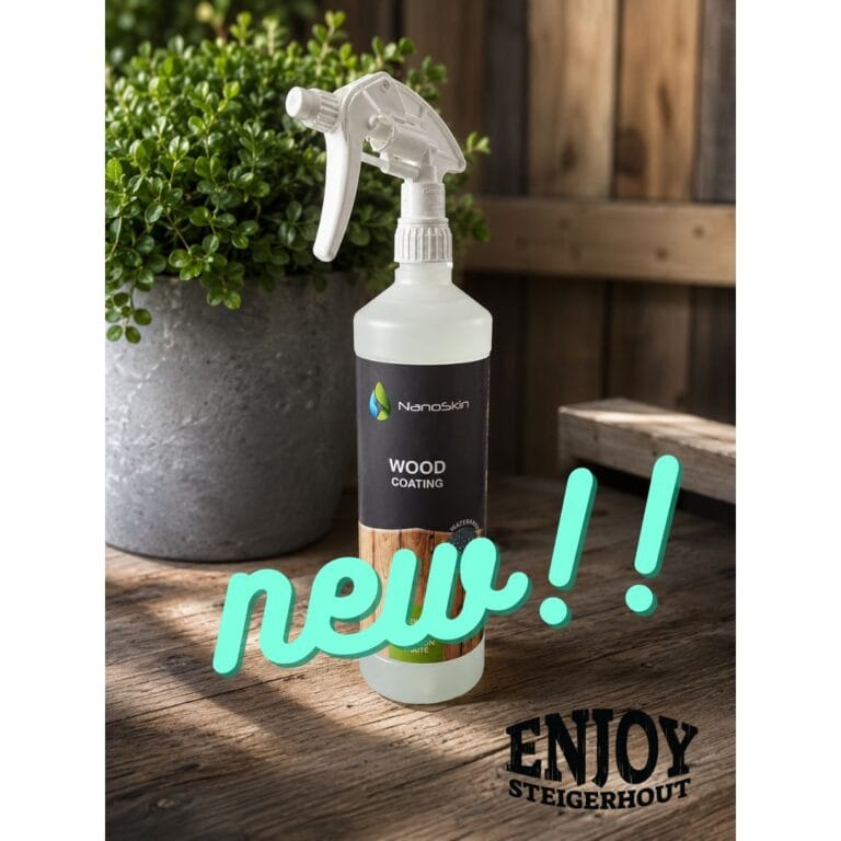 NanoSkin Wood Coating spray voor bescherming van steigerhout en houten tuinmeubels