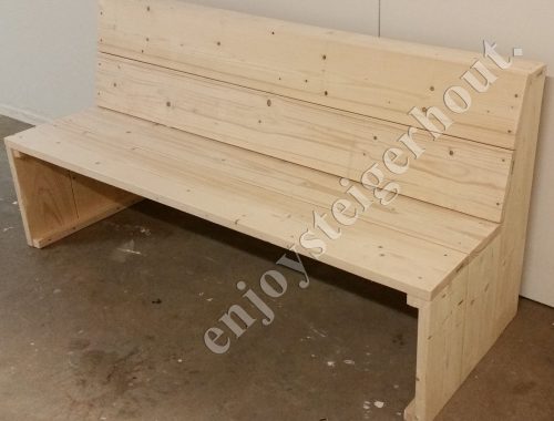 Bankje met rugleuning - Enjoy Steigerhout - 1