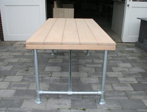 Steigerbuizen tafel basic - Enjoy Steigerhout - 1