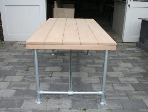 Steigerbuizen tafel basic - Enjoy Steigerhout - 1